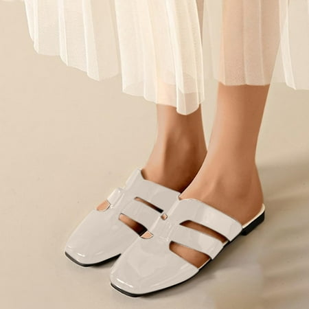 

Womens Casual Sandals non Slip- Square Toe Casual Sandals Beige Size 6