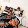 thumbnail image 3 of jejeloiu Basketball Sport Gamer Full Size Sheets,Boys Ball Sport Bed Sheets For Teens 4pcs, 3 of 6