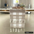 thumbnail image 2 of Decorative Beige Table Runner 4 Seater Table Runner (14 x 48 inch), Tassels, Jute & Buffalo Checks Table Runner, Cotton fabric Table Linen, Plaid Contemporary - Buffalo Check Decor, 2 of 10