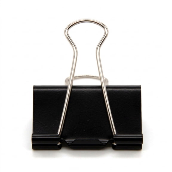 Large Binder Clips 1.6 Inch, Big Paper Clamps for Office Supplies, Heavy Duty Document Holder, Metal Clips, 0.66 Inch Capacity, 24 Pack, Black
