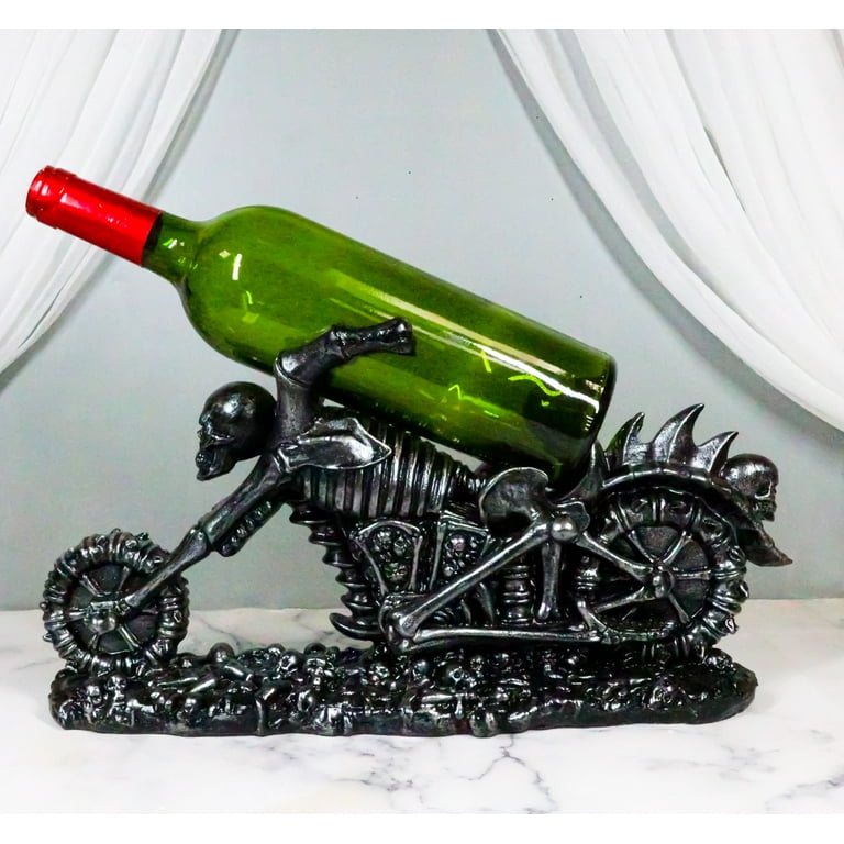 Ebros Hell Ghost Rider Skull Chopper Motorbike Wine Holder Figurine 15.25 L Walmart