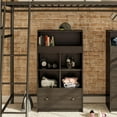 thumbnail image 3 of The Loft 1 Drawer Storage Tower, Black Oak, 3 of 9