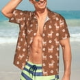 thumbnail image 5 of Lsque Cute Poodle Dog pattern Hawaiian Shirt for Men, Unisex Summer Beach Casual Short Sleeve Button Down Shirts-3X-Large, 5 of 9