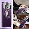 thumbnail image 2 of Compatible with iPhone 15 Pro Max Case with Ring Holder Kickstand, Compatible with Magsafe, Military Grade Slim Phone Cover Magnetic Case Shockproof Protective Case Cover for Women Men Blue, 2 of 10