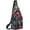 Leaves, variant on Small Sling Bag for Men Women One Strap Shoulder Crossbody Backpack with USB Charging Port for Hiking Cycling Travel Black
