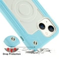 thumbnail image 2 of iPhone 13 Case, [Compatible with MagSafe] Heavy Duty Drop Rugged Shockproof Durable Frame Protective Anti-Scratch Bumper Case for Apple iPhone 13 6.1 Inch 2021 Release,Iceblue, 2 of 6