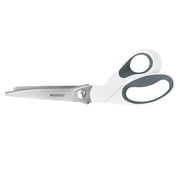 Westcott Pinking Shears, 9.5", Stainless Steel, Bent, for Sewing, White, 1-Count