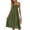 10# Army Green, variant on Womens Strapless Tube Top Midi Dresses Flowy Swing Sundress Sleeveless Summer Boho Beach Dress with Pockets Gray M