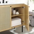 thumbnail image 2 of Sink Vanity Cabinet, White Oak, Wood, Hotel Bedroom Bathroom, Modern Contemporary HB36422, 2 of 15