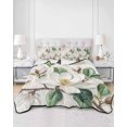 thumbnail image 3 of Flowers Leaves Twin XL Size Down Alternative Comforter,Lightweight Comforter Quilt Bedding Set with Pillow Shams Farmhouse White Botanical Magnolia Retro Bed Comforter Duvet Insert 68"x98", 3 of 7