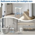 thumbnail image 4 of Shower Stool Chair for Inside Shower, Upgrade Small Corner Plastic Stool for Seniors Adult, 360° Swivel Shower Seat Stool for Bathroom, 6-Level Adjustable Height Bath Chair Stools with Shelf, 4 of 16