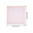thumbnail image 3 of INSPIRE CHIC Women's Floral Stripes Printed Square Scarves, Flowers Cotton Blended Gauze Headscarf Neckerchief Orange Yellow 58x58cm, 3 of 6