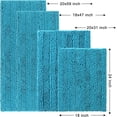 thumbnail image 2 of Uphome Chenille Bath Rug Runner Turquoise Non-Slip Plush Bathroom Rugs 18x47 inch Shaggy Water Absorbent Bath Mat Machine Washable Bath Rug Soft Microfiber Striped Floor Rug for Bathtub Shower\u2026, 2 of 7