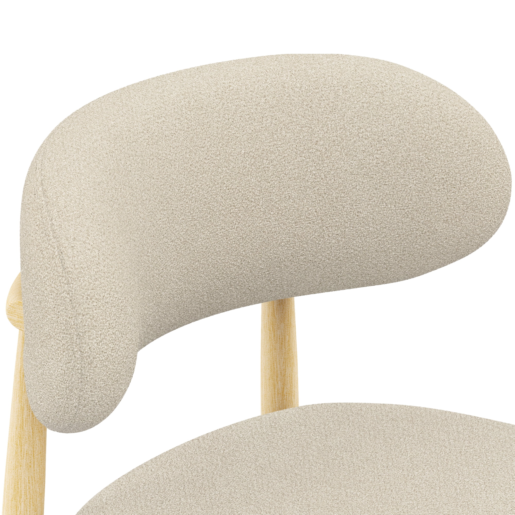 Dining Chairs Set Of 2, Lamb Wool Fabric Cushioned Dining Chair, Carbon Steel Chair Leg Bracket With Wooden Veneer, Suitable For Commercial And Family Restaurants