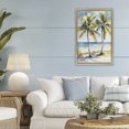 thumbnail image 3 of Stupell Industries Coastal Sandy Palms Duo Ocean View Gold Floating Frame Canvas Art, 21 x 31, by Petals Prints Design, 3 of 8