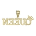 thumbnail image 2 of Diamond-Cut "Queen" Script with Crown Women’s Adult Pendant 10K Yellow Gold, 6.03 Gr – Goldum NYC, 2 of 3