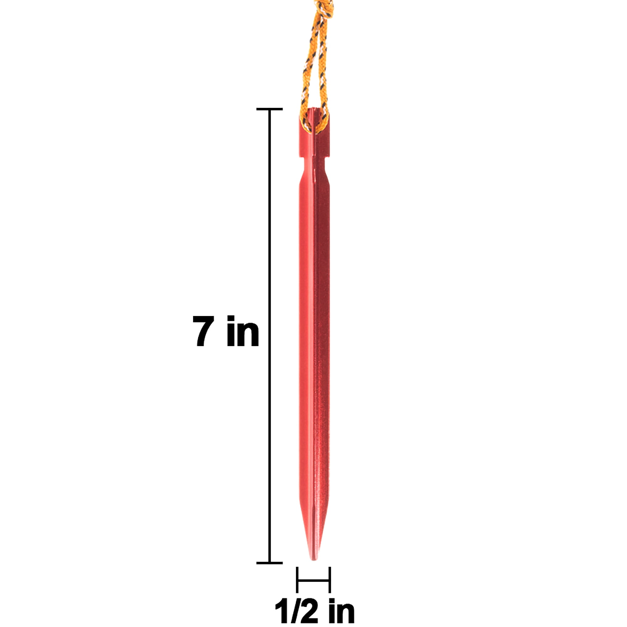 12-Piece 7" Aluminum Tent Stake Sets In 4 Color Options - West Coast Paracord
