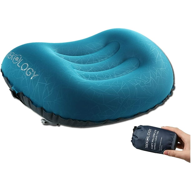 Trekology Inflatable Camping Pillow with Pad Strap, Aluft 2.0