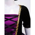 thumbnail image 3 of Alvivi Kids Girls Halloween Witch Cosplay Costume Bubble Sleeve Tutu Dress Fancy Dress Up Party Outfit Purple 4, 3 of 7