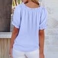 thumbnail image 5 of Bovemsi T Shirts for Women Comfort Off The Shoulder Puff Short Sleeve Casual Fashion Tops for Women Trendy L, 5 of 5
