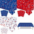 thumbnail image 4 of Mantel Desechable Patriótico para Celebraciones Del Día de La Independencia: Diseño de Estrellas y Rayas. Este Mantel de Plástico Protege Los Muebles de Manchas y Derrames. No Requiere Lavado Después, 4 of 7