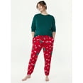 thumbnail image 2 of Joyspun Women's Brushed Hacci Knit Sleep Joggers, Sizes XS to 3X, 2 of 6