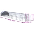thumbnail image 2 of vidaXL Outdoor Chicken Coop 9.8'x65.6'x6.6' Galvanized Steel, 2 of 8