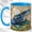 Blue, variant on Blue Tree Frog Coffee Mug, Colorful Nature Mug, Ceramic 11 oz