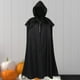 thumbnail image 5 of Disfraz Premium Capa con capucha básica de estilo vintage para hombre, capa gótica con capucha suelta para fiesta de Halloween Ygjytge Negro T M para Hombre, 5 of 6
