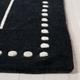 thumbnail image 3 of SAFAVIEH Bella Danita Plain Dotted Bordered Wool Runner Rug, Black/Ivory, 2'3" x 11'7", 3 of 9