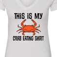 thumbnail image 4 of Inktastic This is My Crab Eating Shirt Women's V-Neck T-Shirt, 4 of 5