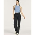 thumbnail image 6 of Real Essentials 5 Pack: Women's Ribbed Sleeveless Cropped Racerback Tank Top Casual Crop Top, 6 of 6