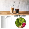 thumbnail image 3 of Reusable Metal Straws Set Eco-Friendly Stainless Steel Drinking Straws with 2 Cleaning Brushes, 3 of 9