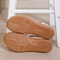 thumbnail image 6 of hoksml Women's Floral Applique Flat Sandals, Elastic Ankle Strap Open Toe Shoes for Summer and Casual Wear, 6 of 9