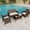 Brown and Beige, variant on Garvee 3 Piece Patio Set, PE Rattan Patio Conversation Set with 2 Chairs and 1 Coffee Table, Outdoor Patio Furniture Set for Patio Front Porch Balcony Bistro, Brown and Beige