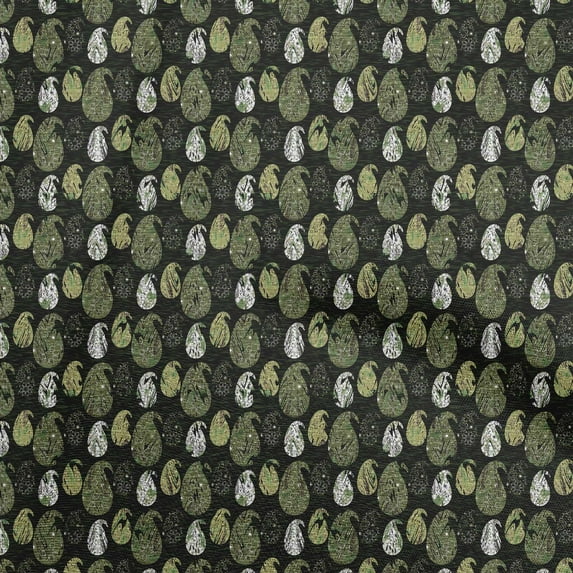 oneOone Cotton Silk Olive Green Fabric Block Sewing Craft Projects Fabric Prints By Yard 42 Inch Wide-CC