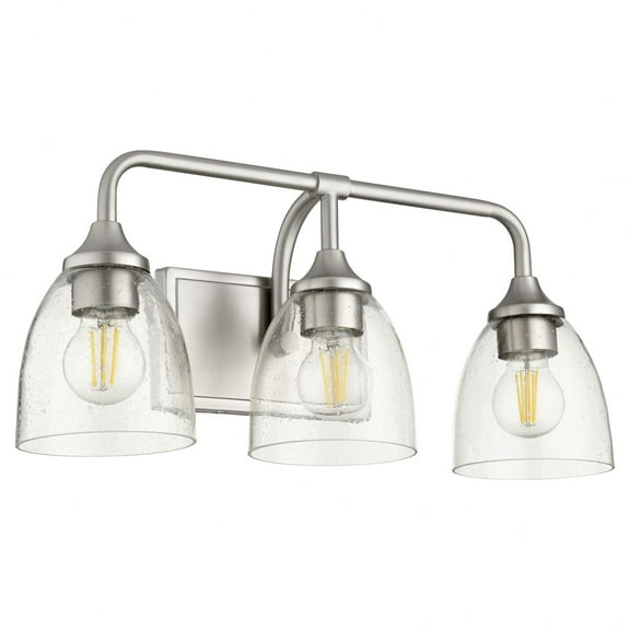 Quorum Lighting Enclave Glass Satin Nickel 3-Light Wall Sconce