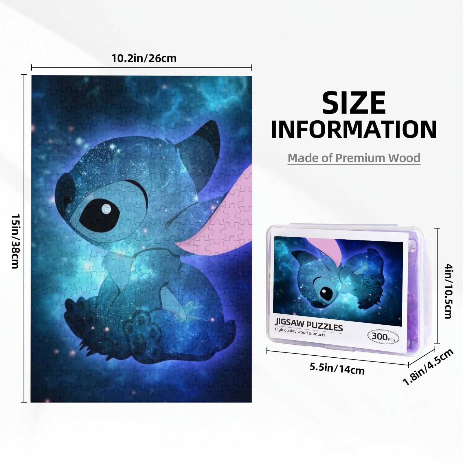 HIGOH Stitch Puzzle, 500 Pieces, 20.5'' X 15.1'' ¨C Jigsaw Puzzle ¨C Thick,  Sturdy Pieces, Challenging Family Activity, Great Gift Idea