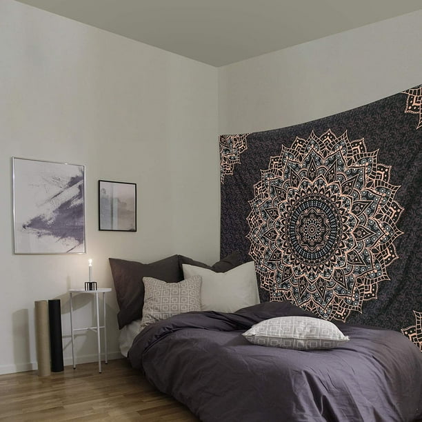 Black mandala wall art sale