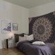 thumbnail image 4 of Tapiz de mandala negro para colgar en la pared tapiz psicodélico estético indio hippie bohemio decoración de pared arte bohemio decoración para dormitorio, sala de estar, dormitorio JAMW Sencillez, 4 of 5