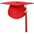 thumbnail image 4 of Misscom  Matte Graduation Cap Gown Set with 2025 Tassel for High School and Bachelor Graduation dress robe ,red,48(5'3" to 5'5" ), 4 of 5