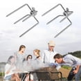 thumbnail image 2 of 2 Pcs Fourchette Multifonctionnelle en Acier Inoxydable pour Barbecue, 2 of 5