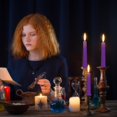 thumbnail image 4 of Candle Yiflyer, cónico morado, 25 cm, paquete de 10 unidades, sin perfume, 4 of 7