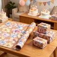 thumbnail image 7 of Wrapping Paper,Wedding Wrapping Paper Roll for Large Gift,10FT Blue Floral Gift Wrapping Paper, Indigo Gift Wrap, Watercolor Flower Kraft Roll(C), 7 of 7