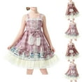 thumbnail image 4 of Odeerbi Vestidos de Princesa Con Tirantes Para Niñas Vestido Floral Para Niñas Retro Vintage Granja Estilo Rural, 4 of 4