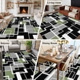 thumbnail image 5 of 8x10 Area Rugs for Living Room, Sage Green Black Geometric Non Slip Area Rugs for Kitchen Bedroom Entryway, Modern Abstract Art Block Washable Carpet Runner Rug Floor Mats for Bedroom Home Decor, 5 of 8