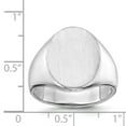 thumbnail image 3 of 14K White Gold Ring Band Signet 18.0x14.5mm Closed Back Men's, Size 6, 3 of 5