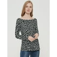 thumbnail image 4 of Womens Long Sleeve Leopard Cheetah tops Animal Print Pattern T Shirt Blouse, 4 of 6