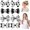 Football, variant on 8 count Basketball Hair Bow Clips Bow Hair Clips Glitter Clothing Bowknot Accessories Supplies Women Party Outfit