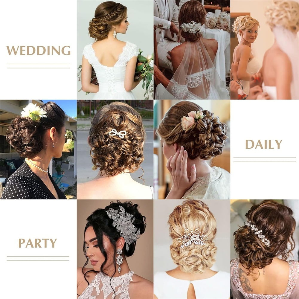 Short Messy Bun Hair Piece Curly Dish Hair Bun Extension Combs Clip in Ponytail Scrunchies